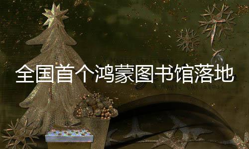地罗全国图书鸿蒙湖馆落首个